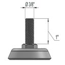 Ver imagem 3 de 2 Rodizio Inox 2 Pol. Roda Nylon com Espiga sem Freio