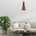 Ver imagem 2 de Luminária Teto tipo Pendente FUNIL MDF - Completa - Cor: Marrom