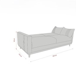 Sofá Cama 3 Lugares Esther 203cm X 95cm X 90cm - 4