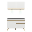 Ver imagem 7 de Armário de Cozinha Compacta 120cm com Leds Veneza Up Multimóveis V2012 Branco/Dourado
