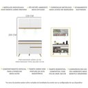 Ver imagem 4 de Armário de Cozinha Compacta 120cm com Leds Veneza Up Multimóveis V2012 Branco/Dourado