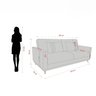 Sofá Cama 3 Lugares Esther 203cm X 95cm X 90cm - 3