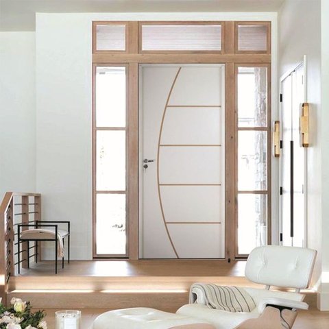 Porta Belíssima 6 Prime Batente Regulável 13-16 Guarnição 5cm 62 x 210 Abertura Direita Branco Rodam