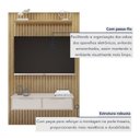 Ver imagem 4 de Painel Suspenso 138 Cm com Nicho Vitória 100% Mdf Cinamomo/off White