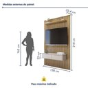 Ver mais imagens de Painel Suspenso 138 Cm com Nicho Vitória 100% Mdf Cinamomo/off White