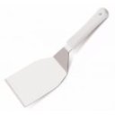 Ver imagem 2 de Espátula Cabo Branco Curva Aço Inox Chapeiro Lanche Nº4