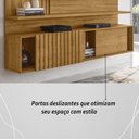 Ver imagem 5 de Painel Bancada Suspensa com Led 3 Portas Atena - Cumaru