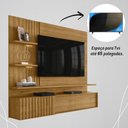 Ver imagem 4 de Painel Bancada Suspensa com Led 3 Portas Atena - Cumaru