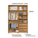 Ver imagem 4 de Guarda Roupa Frizatto c/2 Portas de Correr Flex e 2 Espelhos