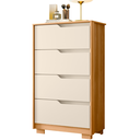 Ver imagem 3 de Cômoda 4 Gavetas para Quarto Sole Carvalho Grife Off White (flex) Móveis Albatroz