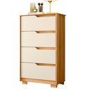 Ver imagem 1 de Cômoda 4 Gavetas para Quarto Sole Carvalho Grife Off White (flex) Móveis Albatroz