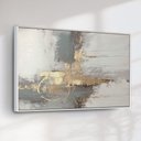 Ver imagem 3 de Quadro Decorativo Abstrato Cinza com Dourado