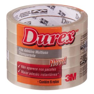 Fita Durex 12mmx50m Transparente 3m