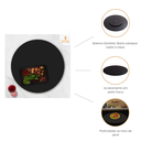 Ver imagem 2 de Prato Giratório Sobrepor Servir Mesa De Jantar Preto 90 Cm