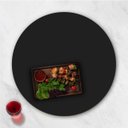 Ver imagem 1 de Prato Giratório Sobrepor Servir Mesa De Jantar Preto 90 Cm