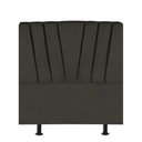 Ver imagem 2 de Cabeceira Estofada Solteiro 100CM Bélgica Linho Marrom - D A DECOR D&A Decor