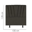 Ver imagem 3 de Cabeceira Estofada Solteiro 100CM Bélgica Linho Marrom - D A DECOR D&A Decor