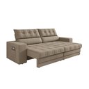 Ver imagem 3 de Sofá Oscar Plus 2,06m Retrátil/reclinável Suede Capuccino - Xflex