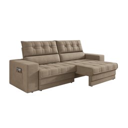 Sofá Oscar Plus 2,06m Retrátil/reclinável Suede Capuccino - Xflex - 5