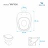 Assento Sanitario Poliester com Amortecedor Venice Branco para Vaso Belize - 2