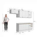Ver imagem 4 de Armário de Cozinha Completa 100% Mdf 300cm Branco Celeste Kappesberg