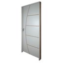 Ver imagem 6 de Porta Belíssima 6 Prime Batente Regulável 16-20 Guarnição 5cm Fechadura Wc 72cm x 210cm Direito Branco Rodam
