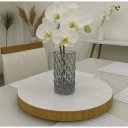 Ver imagem 3 de Prato Giratório Borda Laminada c/Vidro - 45cm - Borda Laminado com Vidro