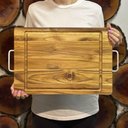 Ver imagem 4 de Tábua de Madeira Teca com Alça para Churrasco - Stolf