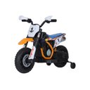 Ver imagem 1 de Moto Elétrica Infantil 2 Rodas com Rodinhas Bateria Recarregável - Laranja