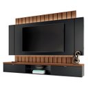 Ver imagem 1 de Painel Tv 70 Pol 219cm Bancada Suspensa Illuna H01 Off/castanho - Mpozenato