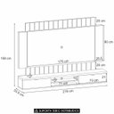 Ver imagem 5 de Painel Tv 70 Pol 219cm Bancada Suspensa Illuna H01 Off/castanho - Mpozenato