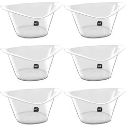 Kit 6 Baldes de Gelo Champanheira 8l Transparente 43x20cm Restaurante Hotel Bar Cerveja Vinho - 1