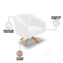 Ver imagem 6 de Cadeira Sala de Jantar Giratória Ma30 Stella Sintético Pu D03 - D'Rossi Cor Branco