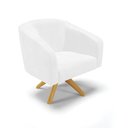 Ver imagem 1 de Cadeira Sala de Jantar Giratória Ma30 Stella Sintético Pu D03 - D'Rossi Cor Branco