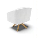 Ver imagem 2 de Cadeira Sala de Jantar Giratória Ma30 Stella Sintético Pu D03 - D'Rossi Cor Branco