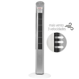 Ventilador Torre Spirit Maxximos Elegant Ts700 Branco Prata 127v - 3