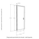 Ver imagem 3 de Porta Lisa Prime Batente Regulável 13-16 Guarnição 5cm Fechadura Wc 72 x 210cm Esquerdo Rodam Branco