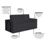 Sofá Cama à Vácuo 2 Lugares Linha Modular Flip Magic - 11