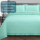 Ver imagem 3 de Cama Posta Queen Ellie 300 Fio Colcha Luxo 100% Algodao Bordado Bellini:verde