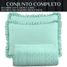 Cama Posta Queen Ellie 300 Fio Colcha Luxo 100% Algodao Bordado Bellini:verde - 4
