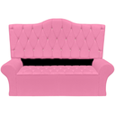 Ver imagem 2 de Conjunto Cabeceira Solteiro e Recamier Baú 90cm Calçadeira Banco Quarto Estofado:suede Rosa