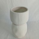 Ver imagem 3 de Vaso Decorativo Enfeite Home&co Cerâmica 25x13x13cm Marfim