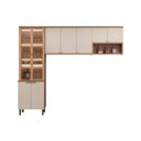 Ver imagem 6 de Cozinha Modulada Completa Selene 3 Peças (2aéreos+1cristaleira) Cp15 Jequitiba/off White Fosco -