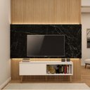Ver imagem 6 de Rack Retrô para TV até 55 Polegadas MDF 130cm Pés em Madeira Maciça Retro com 1 Porta
