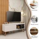 Ver imagem 7 de Rack Retrô para TV até 55 Polegadas MDF 130cm Pés em Madeira Maciça Retro com 1 Porta