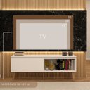 Ver imagem 5 de Rack Retrô para TV até 55 Polegadas MDF 130cm Pés em Madeira Maciça Retro com 1 Porta
