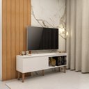 Ver mais imagens de Rack Retrô para TV até 55 Polegadas MDF 130cm Pés em Madeira Maciça Retro com 1 Porta