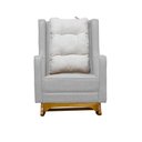 Ver imagem 4 de Poltrona de Amamentação Balanço Diana com Puff Linho Cinza