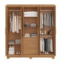Ver imagem 2 de Guarda-roupa Casal Joaquina 6 Portas 3 Gavetas 100% Mdf Freijó Trend - Pnr Móveis