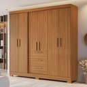 Ver imagem 1 de Guarda-roupa Casal Joaquina 6 Portas 3 Gavetas 100% Mdf Freijó Trend - Pnr Móveis